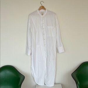 Aritzia Wilfred Le Fou Nancie Cotton Poplin Shirt Dress Size Medium